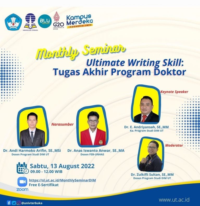 Monthly Seminar DIM – Ultimate Writing Skill : TAPD