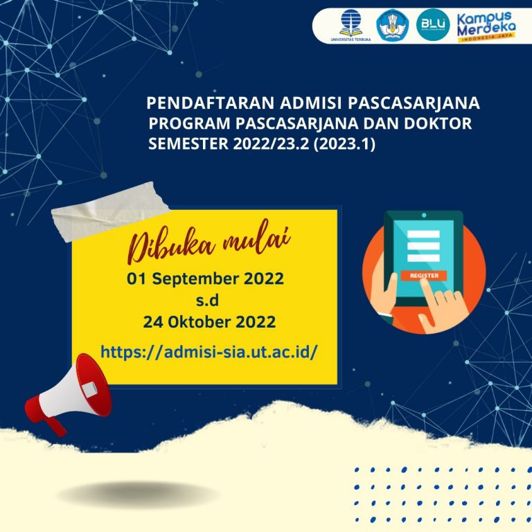 Infomasi Jadwal Admisi Program Pascasarjana Masa Registrasi 2022/23.2 (2023.1)