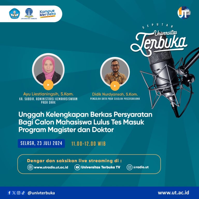 Unggah Kelengkapan Berkas Persyaratan bagi Calon Mahasiswa Lulus Tes Masuk Program Magister dan Doktor