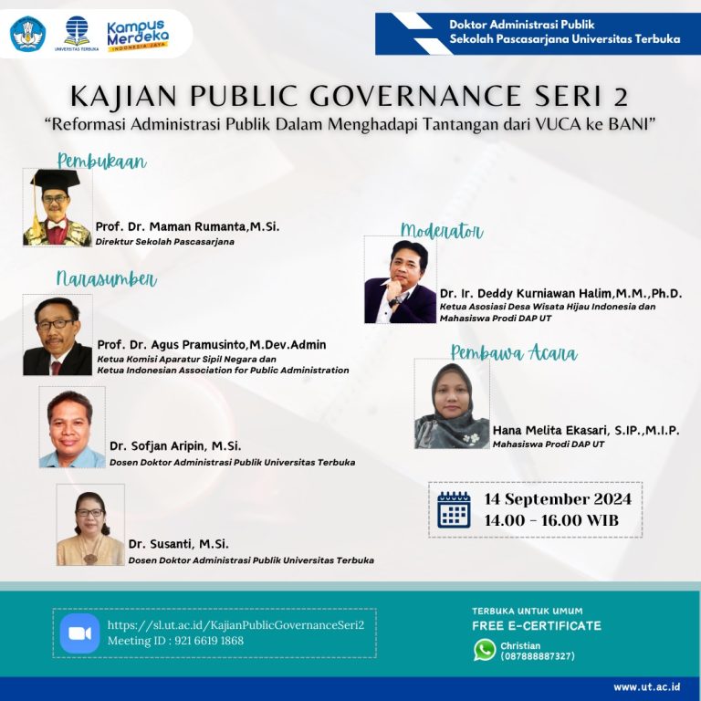 Webinar – Reformasi Administrasi Publik Dalam Menghadapi Tantangan dari VUCA ke BANI
