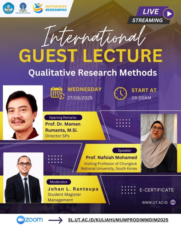 International Guest Lecture dengan Tema:”Qualitative Research Methods”