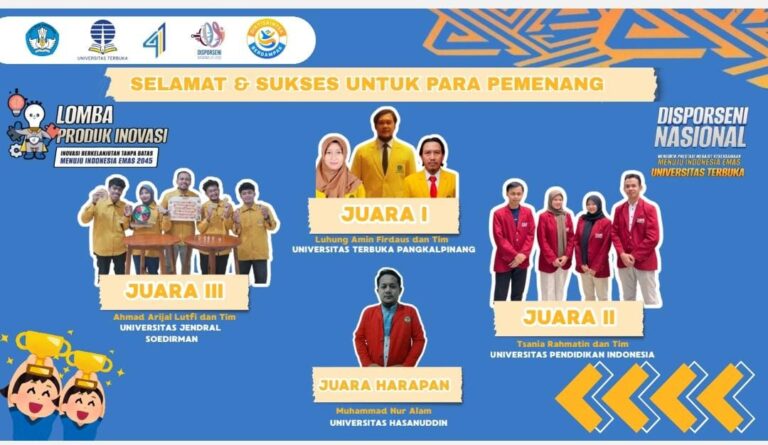 Kami mengucapkan selamat yang sebesar-besarnya kepada para pemenang Lomba Produk Inovasi Nasional
