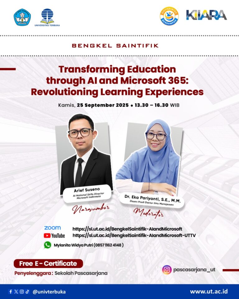 Bengkel Saintifik Universitas Terbuka Hadirkan Narasumber dari Microsoft