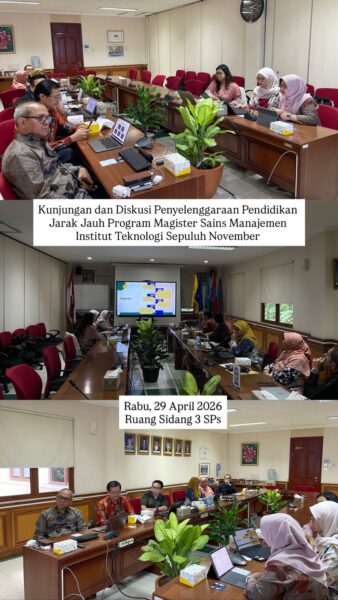 Sekolah Pascasarjana UT Gelar Kunjungan dan Diskusi Penyelenggaraan Pendidikan Jarak Jauh Program Magister Sains Manajemen ITS